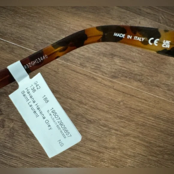 SAINT LAURENT-AUTHENTIC (NWT) Havana Faux Tortoise Shell Heart Shaped Sunglasses - Picture 3 of 15